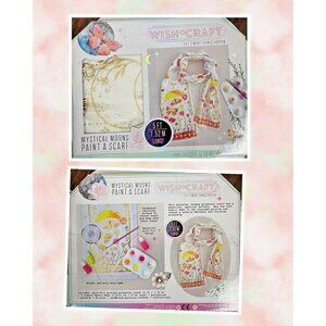 Bright Stripes Wish Craft Mystical Moons-Flowers -Stars Neon Paint A Scarf Kit